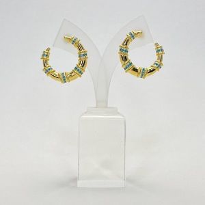 Gold plated silver earrings